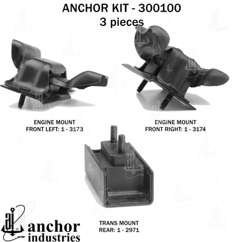 ANCHOR MOUNTS 300100 ENGINE MNT KIT