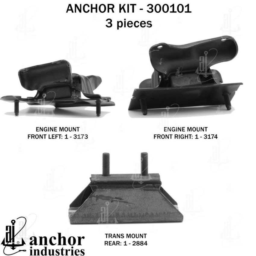 ANCHOR MOUNTS 300101 ENGINE MNT KIT