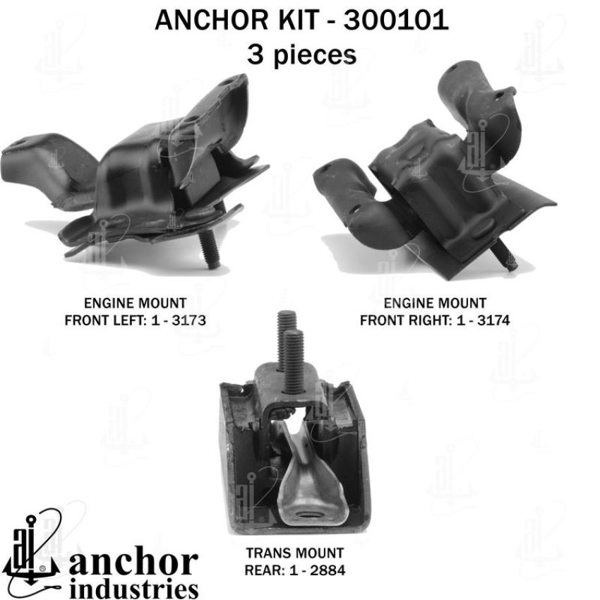 ANCHOR MOUNTS 300101 ENGINE MNT KIT