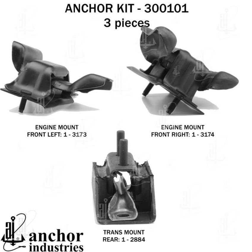 ANCHOR MOUNTS 300101 ENGINE MNT KIT