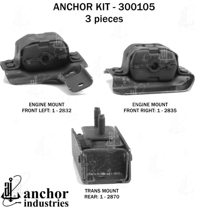 ANCHOR MOUNTS 300105 ENGINE MNT KIT