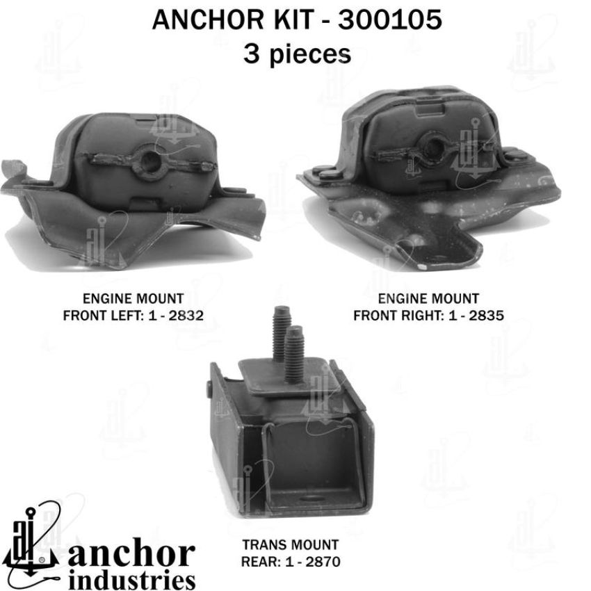ANCHOR MOUNTS 300105 ENGINE MNT KIT