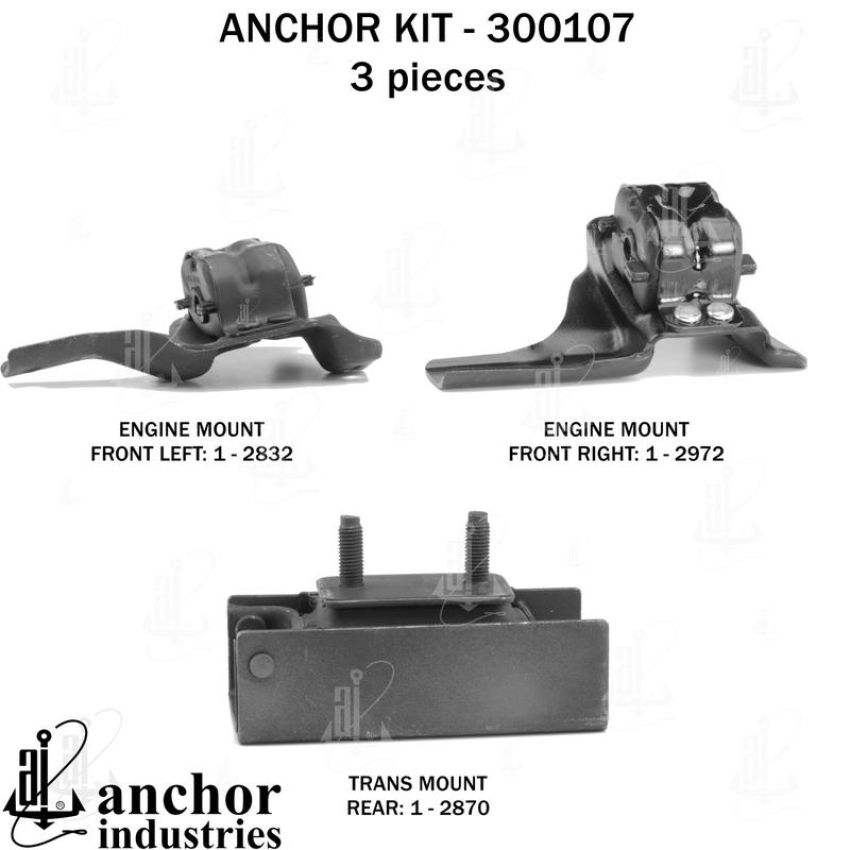 ANCHOR MOUNTS 300107 ENGINE MNT KIT
