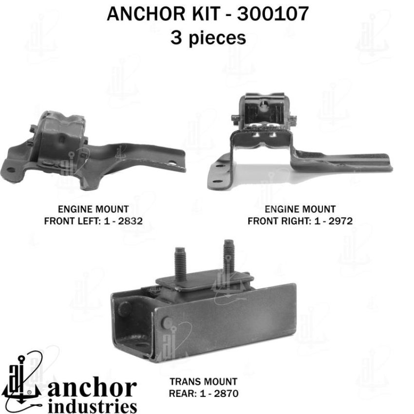 ANCHOR MOUNTS 300107 ENGINE MNT KIT