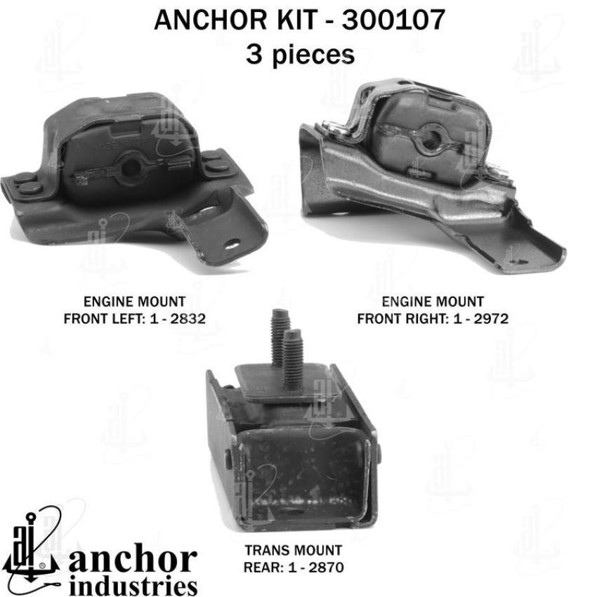 ANCHOR MOUNTS 300107 ENGINE MNT KIT