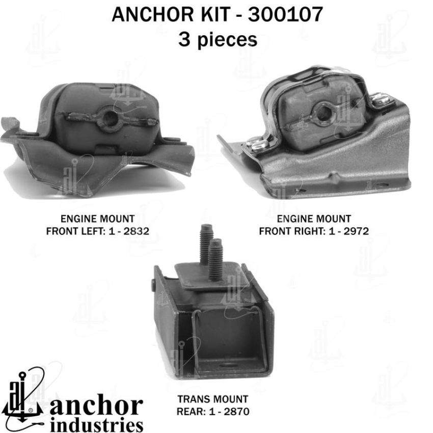 ANCHOR MOUNTS 300107 ENGINE MNT KIT