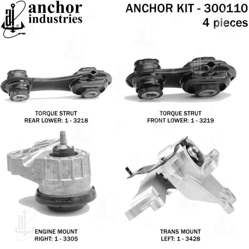 ANCHOR MOUNTS 300110 ENGINE MNT KIT