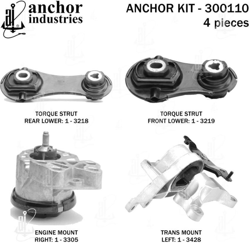 ANCHOR MOUNTS 300110 ENGINE MNT KIT