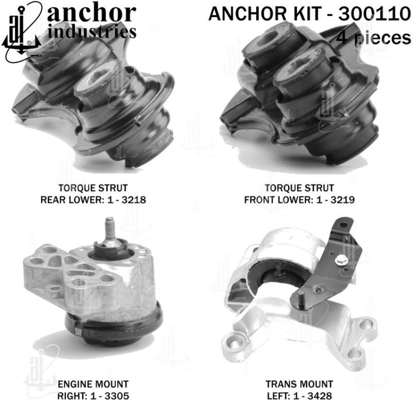 ANCHOR MOUNTS 300110 ENGINE MNT KIT