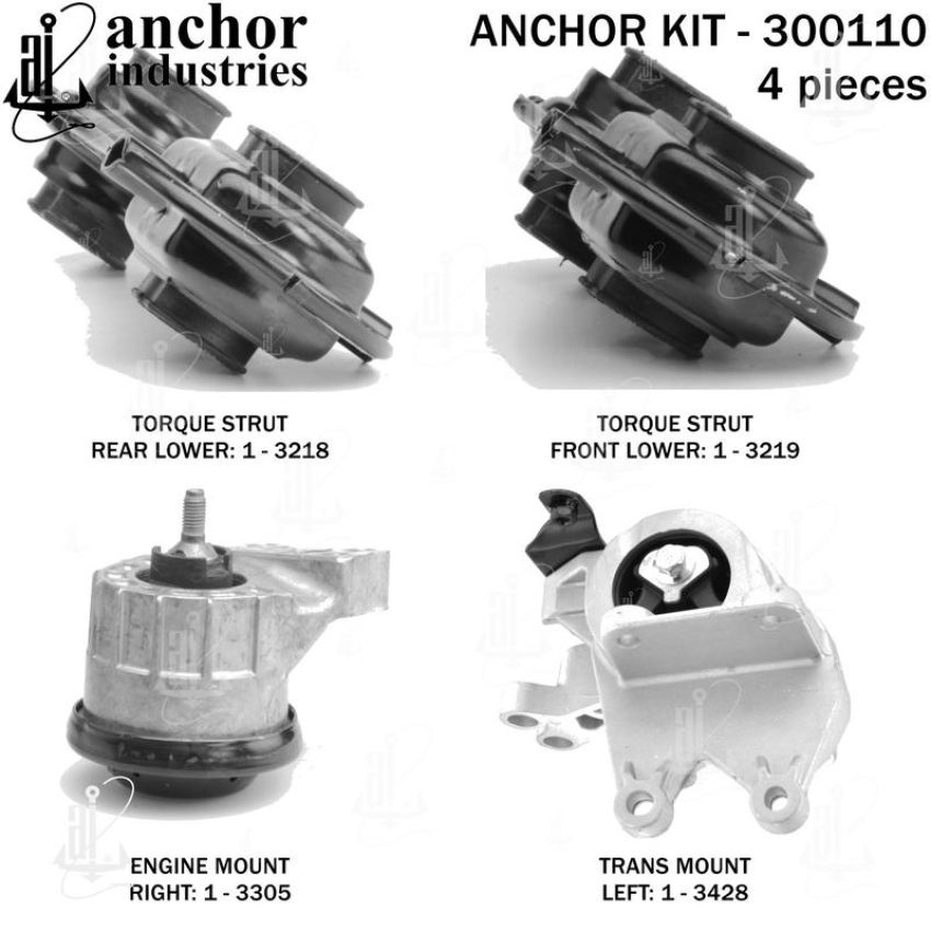 ANCHOR MOUNTS 300110 ENGINE MNT KIT