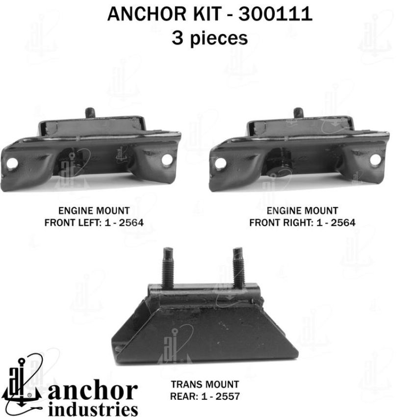ANCHOR MOUNTS 300111 ENGINE MNT KIT