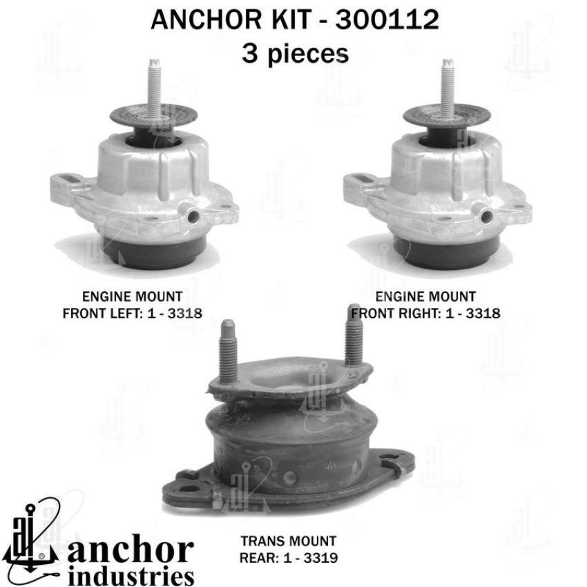 ANCHOR MOUNTS 300112 ENGINE MNT KIT