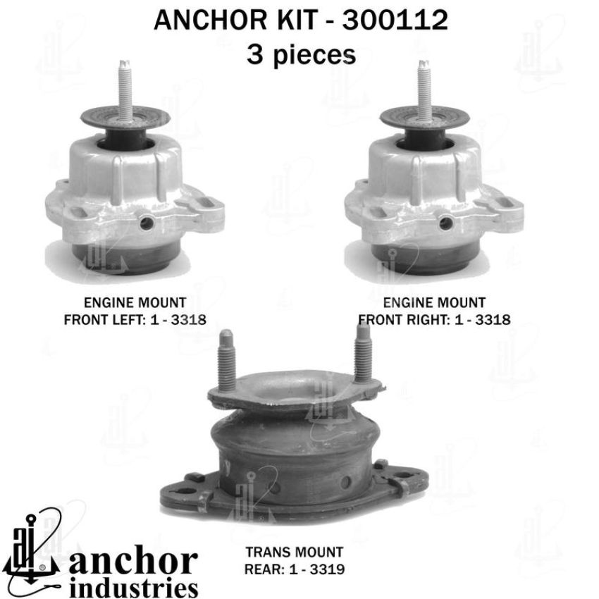 ANCHOR MOUNTS 300112 ENGINE MNT KIT
