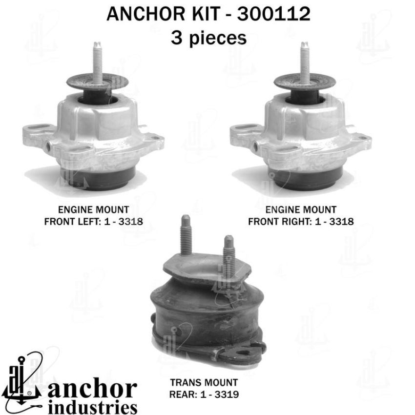 ANCHOR MOUNTS 300112 ENGINE MNT KIT