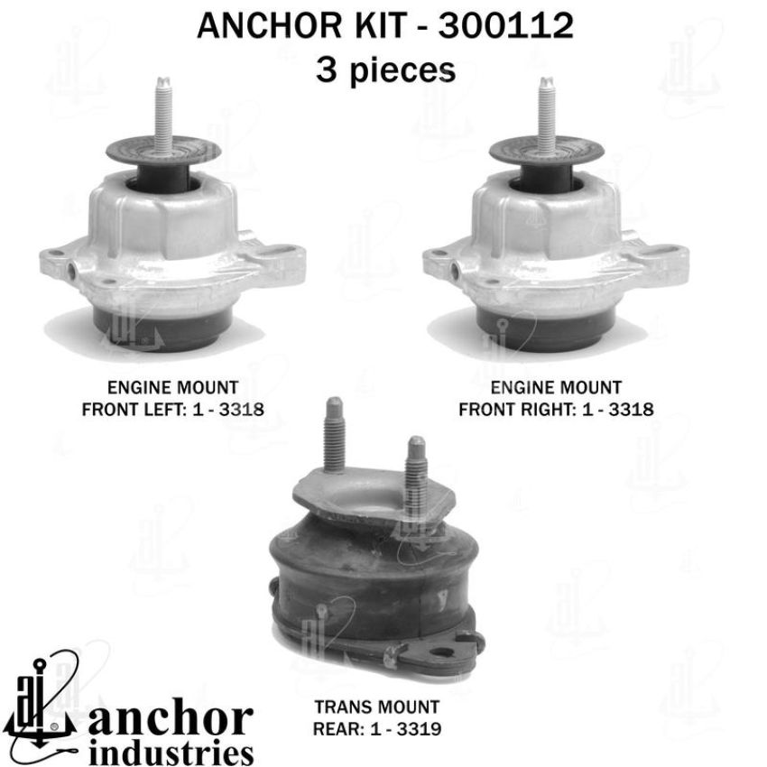 ANCHOR MOUNTS 300112 ENGINE MNT KIT