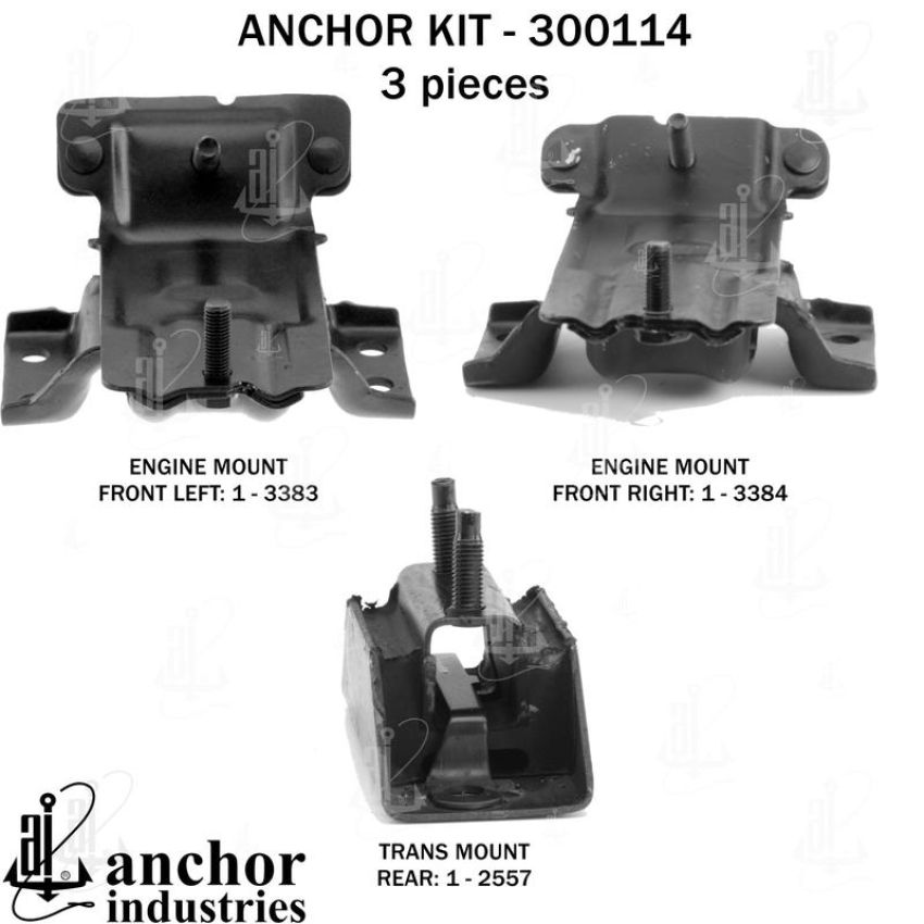 ANCHOR MOUNTS 300114 ENGINE MNT KIT