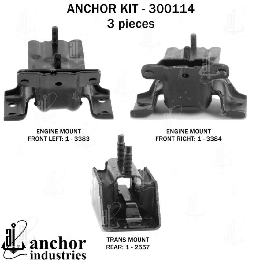 ANCHOR MOUNTS 300114 ENGINE MNT KIT