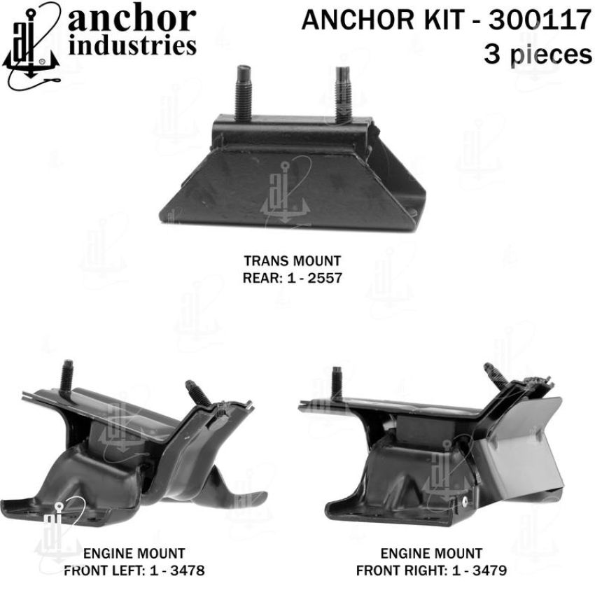 ANCHOR MOUNTS 300117 ENGINE MNT KIT