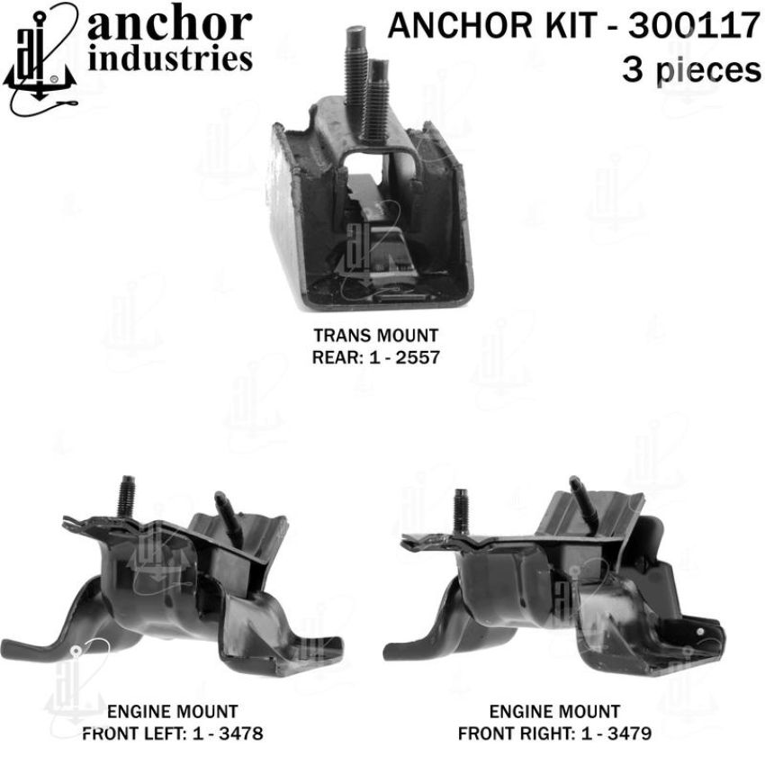 ANCHOR MOUNTS 300117 ENGINE MNT KIT