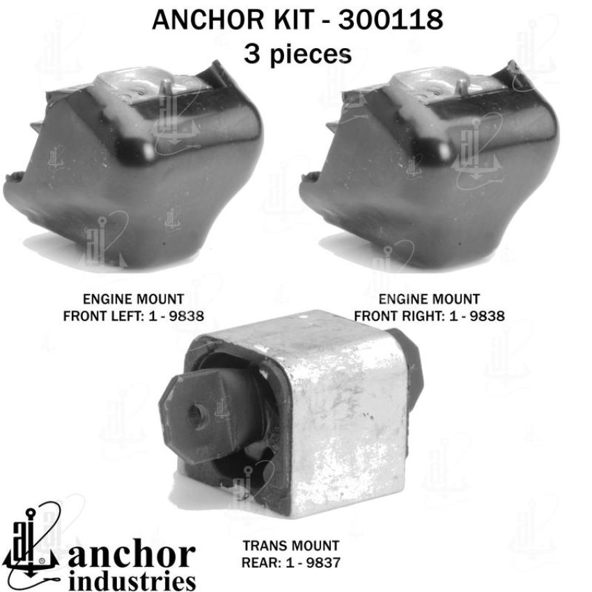 ANCHOR MOUNTS 300118 ENGINE MNT KIT