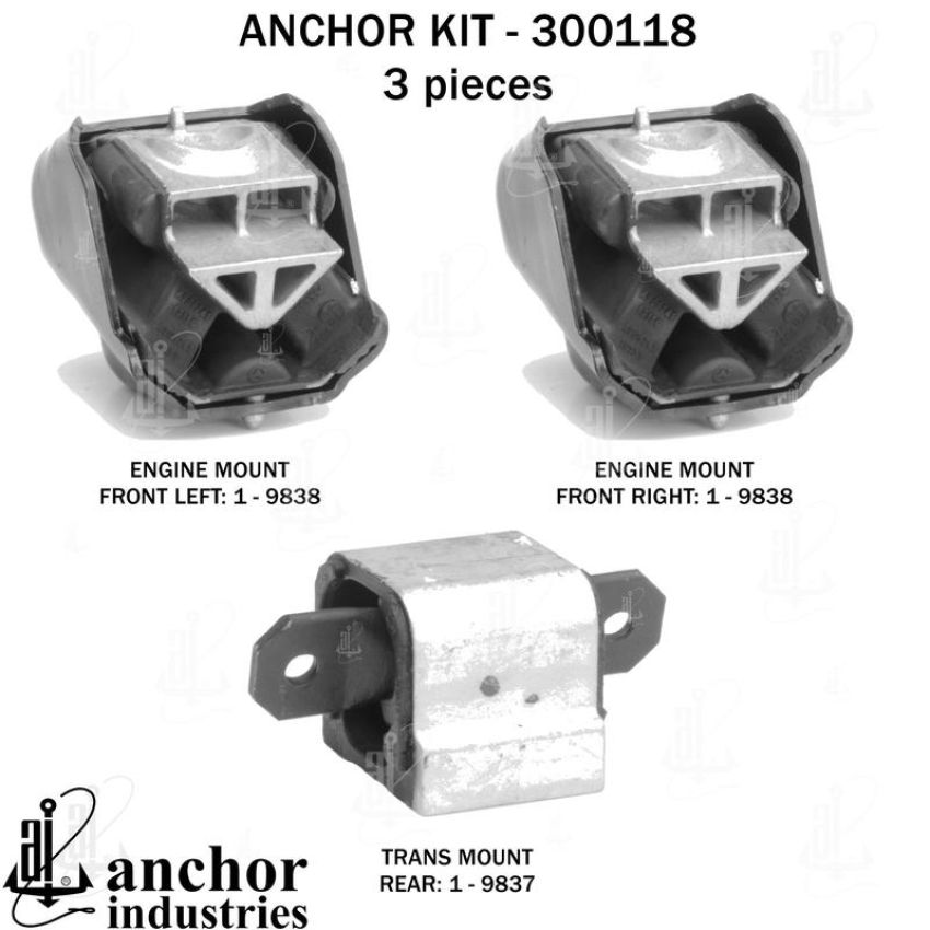 ANCHOR MOUNTS 300118 ENGINE MNT KIT