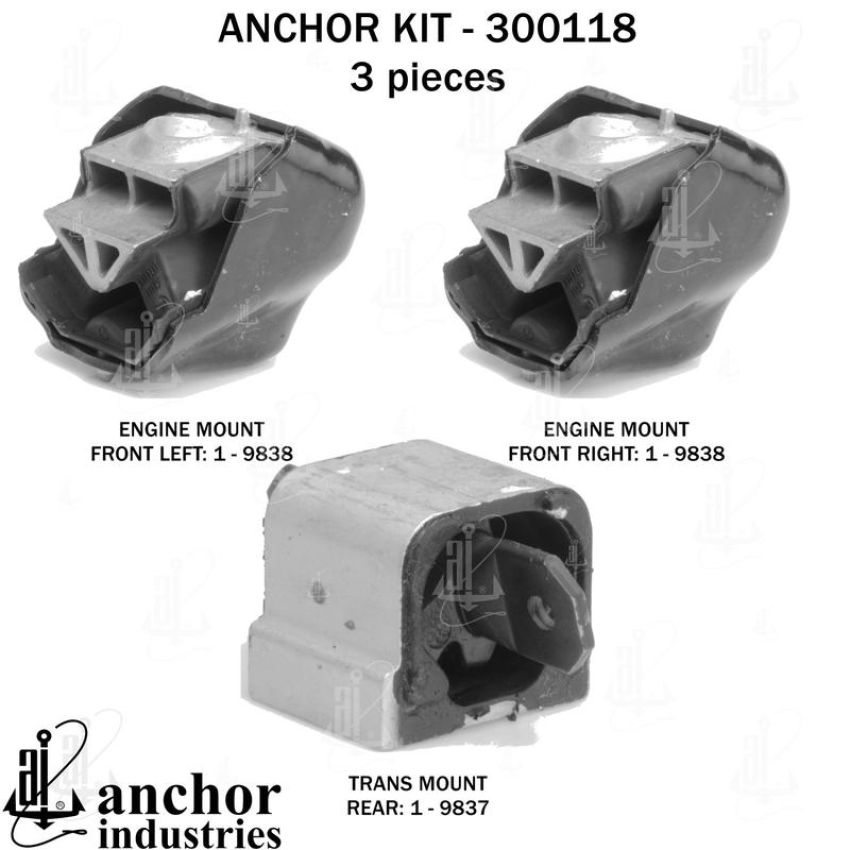 ANCHOR MOUNTS 300118 ENGINE MNT KIT