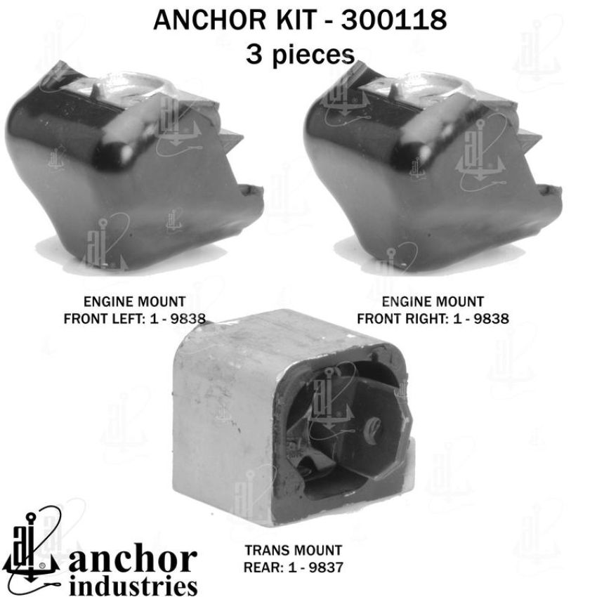 ANCHOR MOUNTS 300118 ENGINE MNT KIT