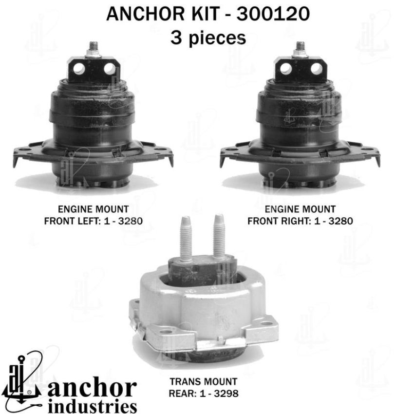ANCHOR MOUNTS 300120 ENGINE MNT KIT