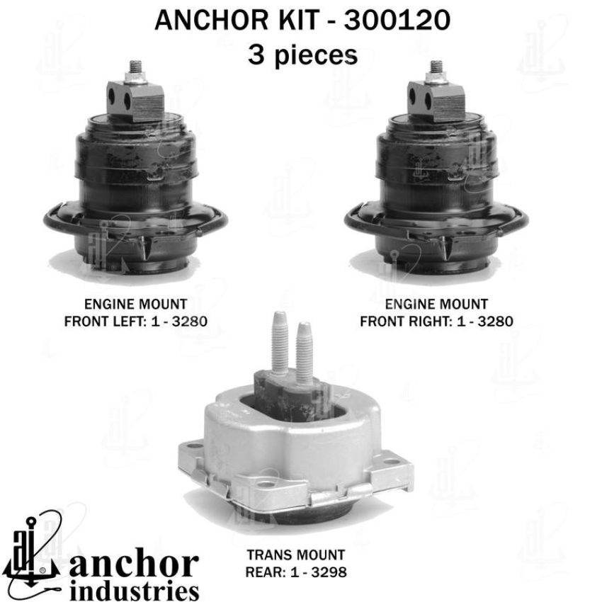 ANCHOR MOUNTS 300120 ENGINE MNT KIT