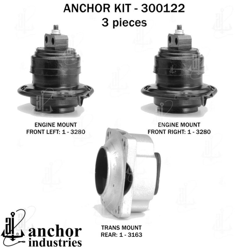 ANCHOR MOUNTS 300122 ENGINE MNT KIT