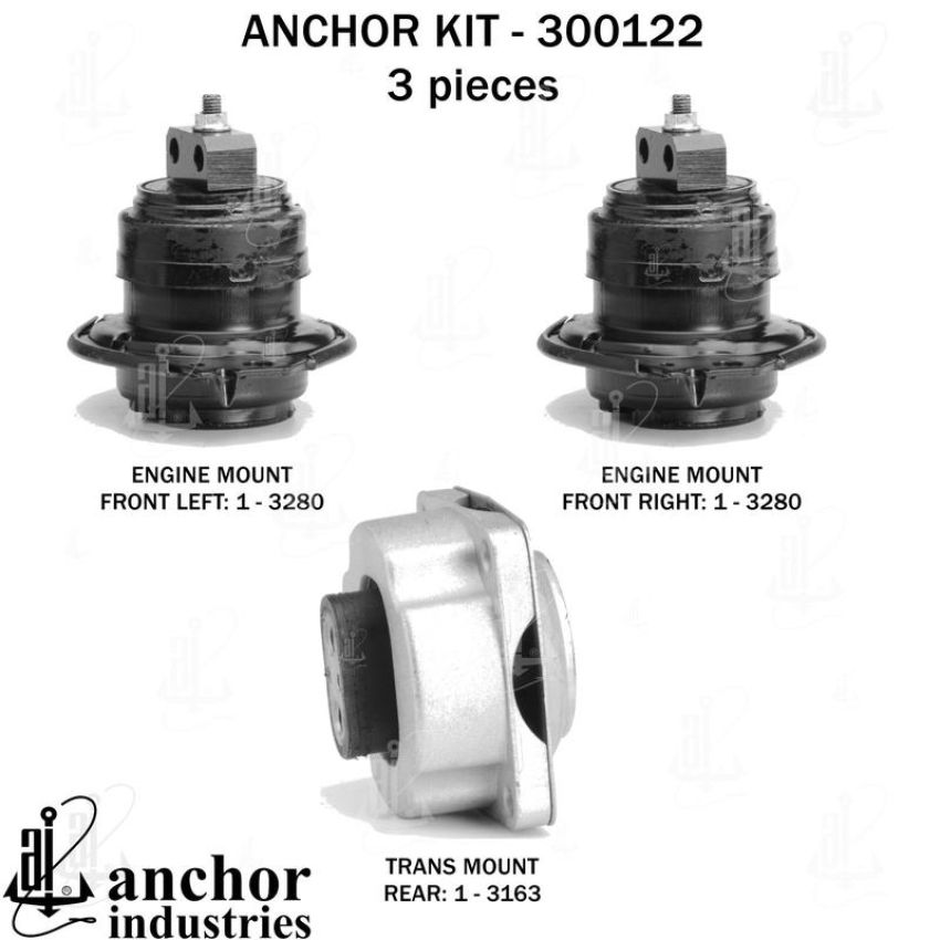 ANCHOR MOUNTS 300122 ENGINE MNT KIT