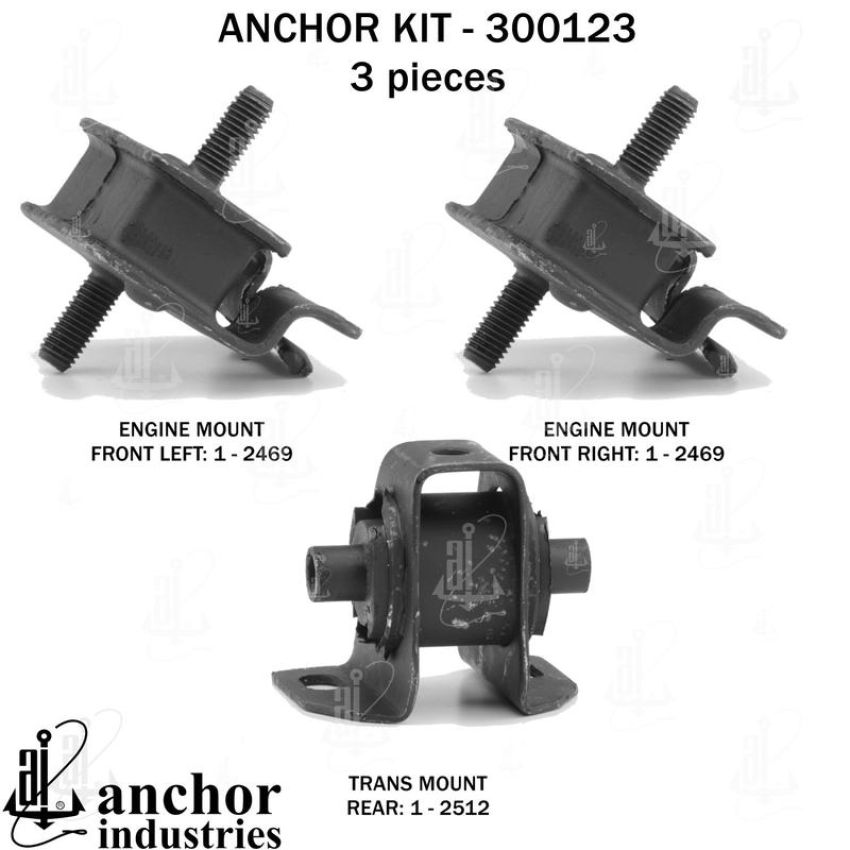 ANCHOR MOUNTS 300123 ENGINE MNT KIT