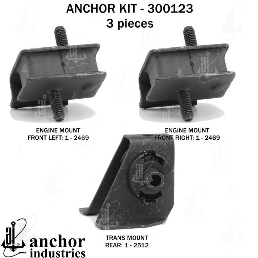 ANCHOR MOUNTS 300123 ENGINE MNT KIT