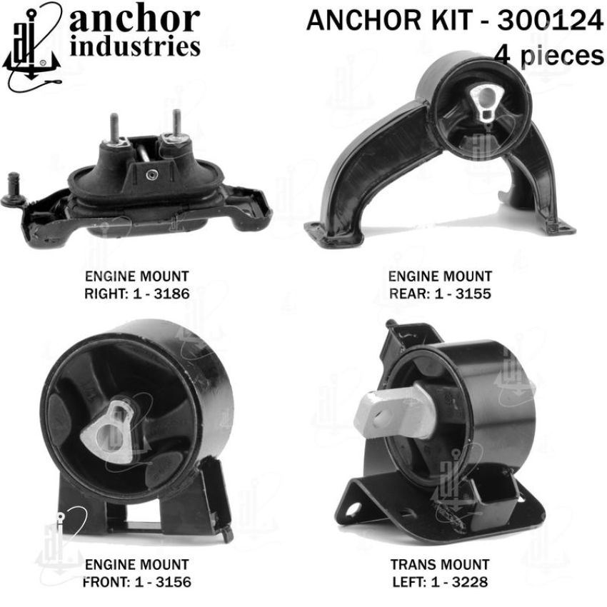 ANCHOR MOUNTS 300124 ENGINE MNT KIT