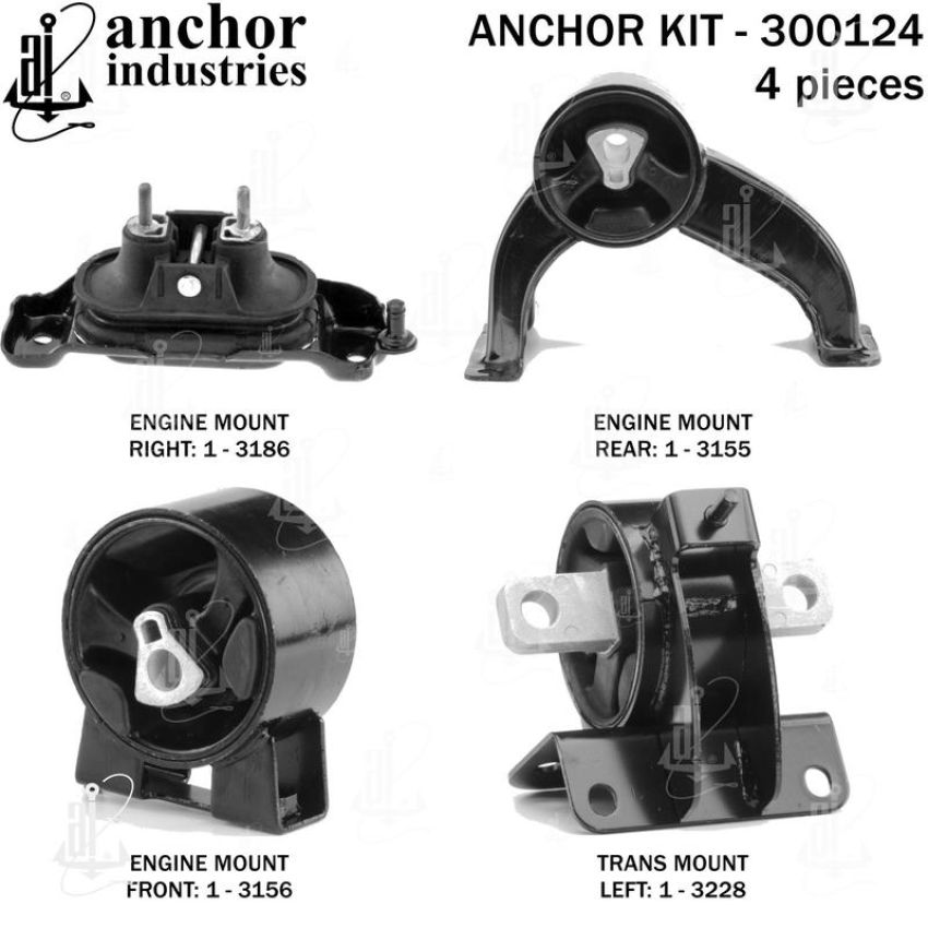 ANCHOR MOUNTS 300124 ENGINE MNT KIT