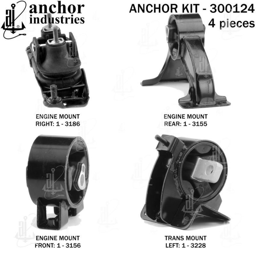 ANCHOR MOUNTS 300124 ENGINE MNT KIT