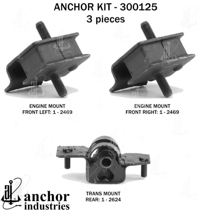 ANCHOR MOUNTS 300125 ENGINE MNT KIT