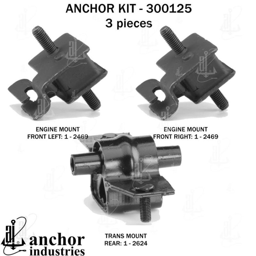ANCHOR MOUNTS 300125 ENGINE MNT KIT