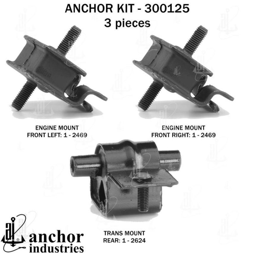 ANCHOR MOUNTS 300125 ENGINE MNT KIT