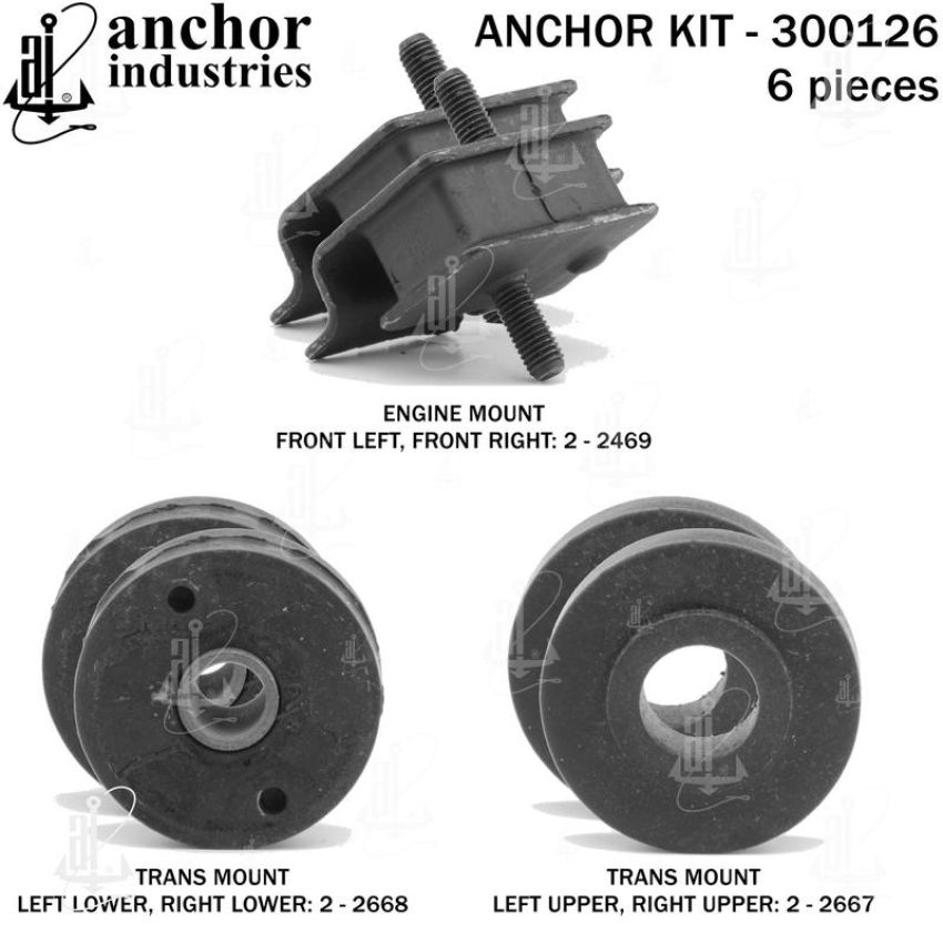 ANCHOR MOUNTS 300126 ENGINE MNT KIT