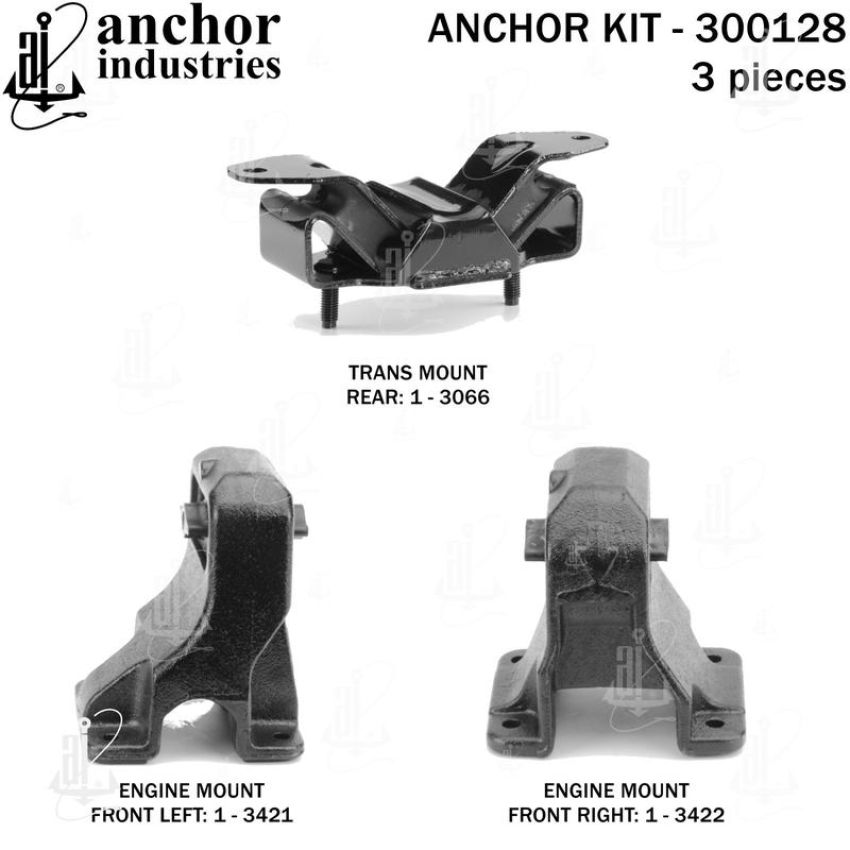 ANCHOR MOUNTS 300128 ENGINE MNT KIT