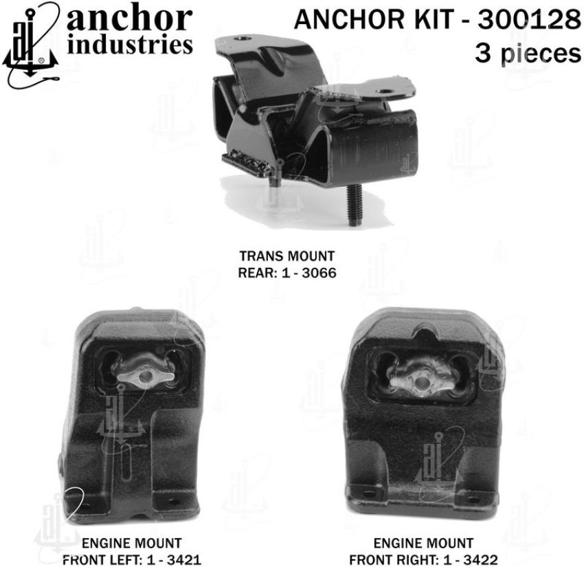 ANCHOR MOUNTS 300128 ENGINE MNT KIT