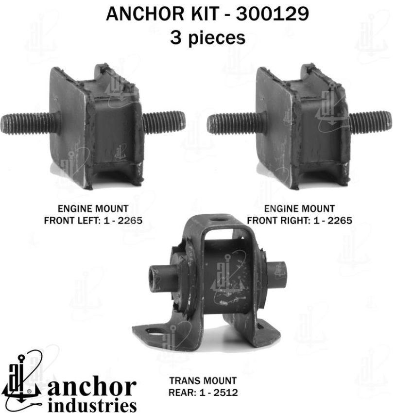 ANCHOR MOUNTS 300129 ENGINE MNT KIT