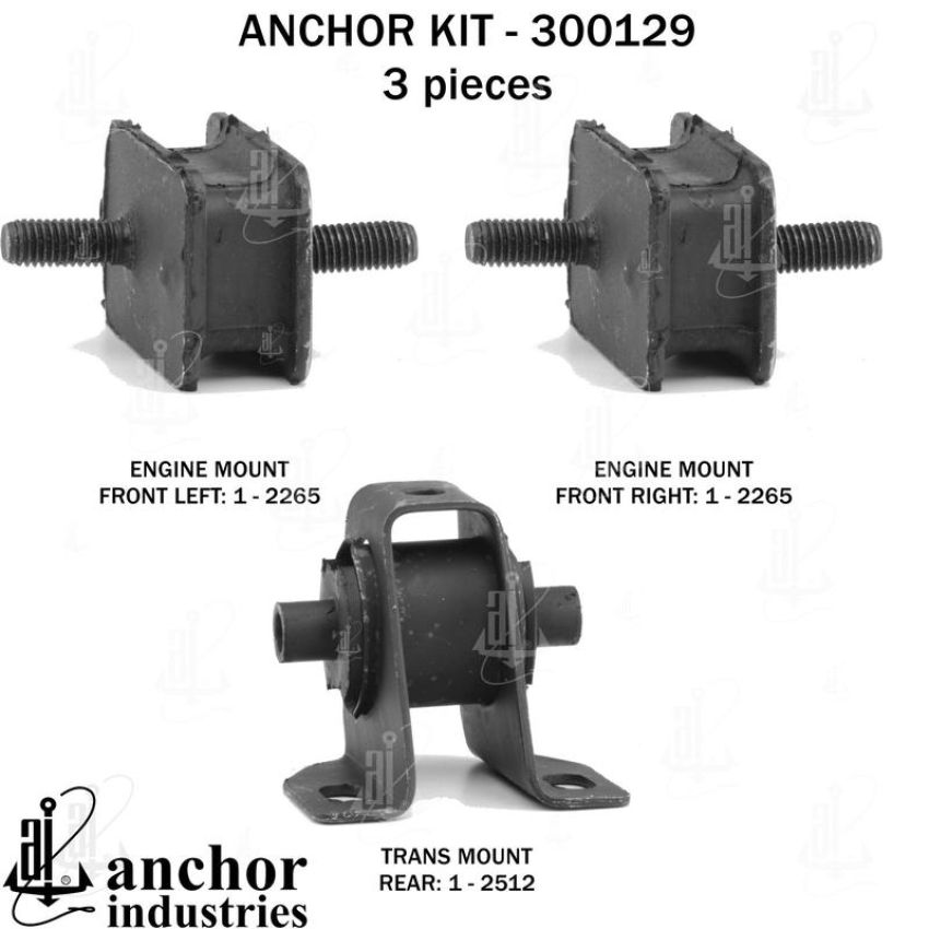 ANCHOR MOUNTS 300129 ENGINE MNT KIT