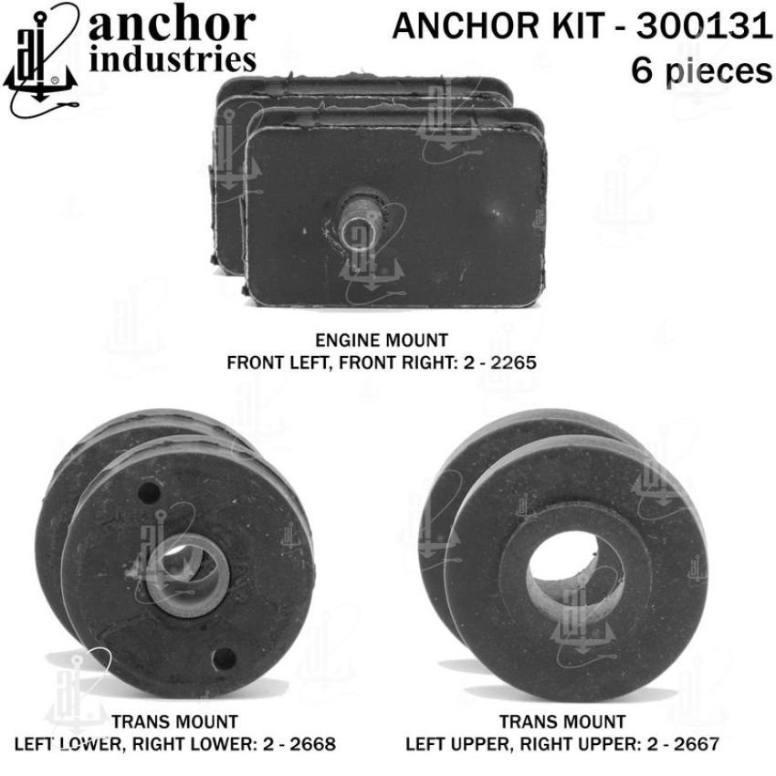 ANCHOR MOUNTS 300131 ENGINE MNT KIT