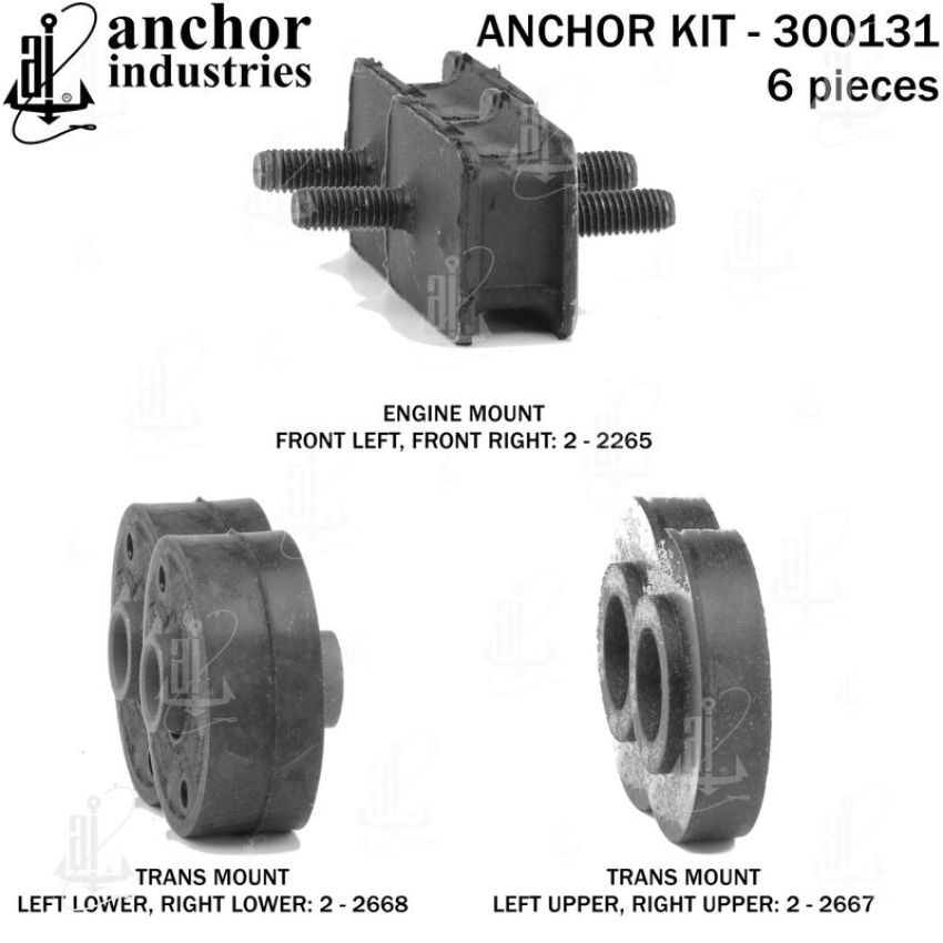 ANCHOR MOUNTS 300131 ENGINE MNT KIT