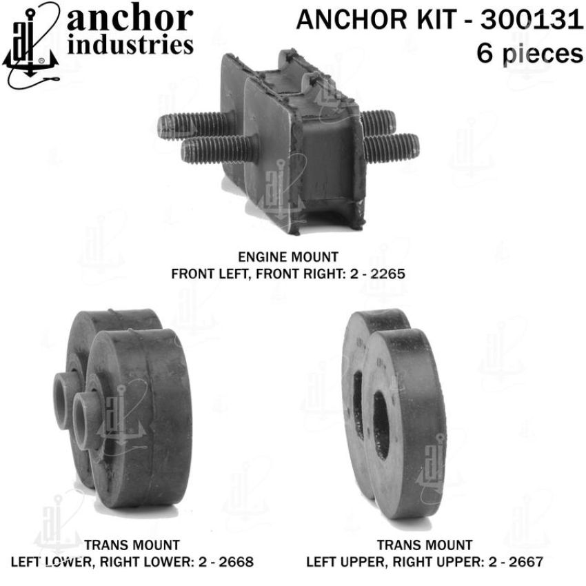 ANCHOR MOUNTS 300131 ENGINE MNT KIT