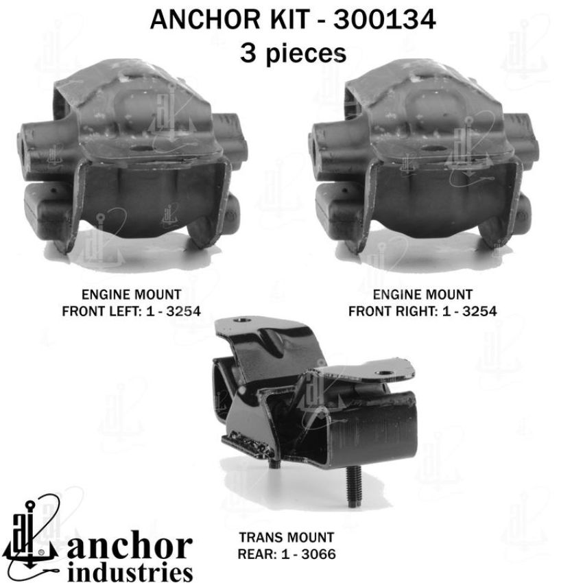 ANCHOR MOUNTS 300134 ENGINE MNT KIT