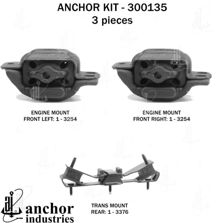 ANCHOR MOUNTS 300135 ENGINE MNT KIT