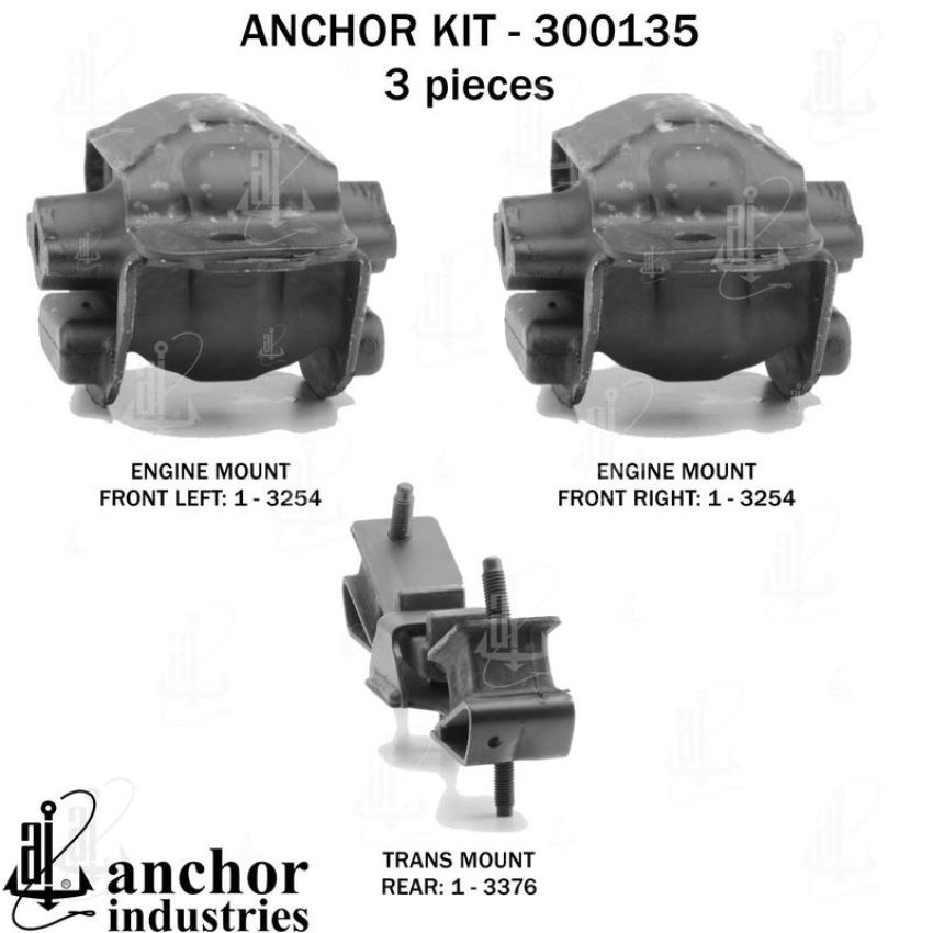 ANCHOR MOUNTS 300135 ENGINE MNT KIT